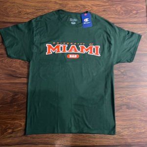 NWT University of Miami Dad Champion short sleeve t-shirt - size Large